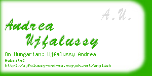 andrea ujfalussy business card